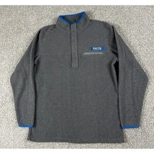 Columbia PFG Sweater Mens Medium Gray Solid Snap T Pullover‎ Fleece Outdoors